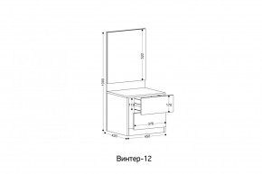 ВИНТЕР - 12 Тумба прикроватная с м/э в Верхней Пышме - verhnyaya-pyshma.mebel24.online | фото 2