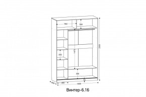 ВИНТЕР - 6.16 Шкаф-купе 1600 без зеркала в Верхней Пышме - verhnyaya-pyshma.mebel24.online | фото 2