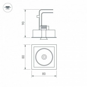 Встраиваемый светильник Arlight CL-SIMPLE-S80x80-9W Day4000 (BK, 45 deg) 026875 в Верхней Пышме - verhnyaya-pyshma.mebel24.online | фото 9