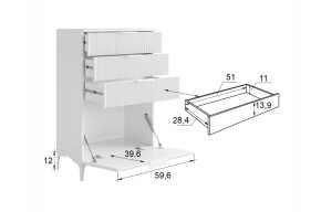 ЗЕФИР Гостиная К2 (белое дерево/черный муар) в Верхней Пышме - verhnyaya-pyshma.mebel24.online | фото 3